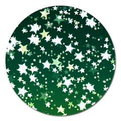 Christmas Star Advent Background Magnet 5  (round) by Sapixe