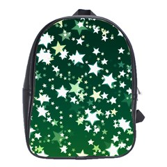 Christmas Star Advent Background School Bag (xl) by Sapixe