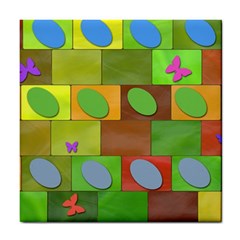 Easter Egg Happy Easter Colorful Tile Coasters by Sapixe