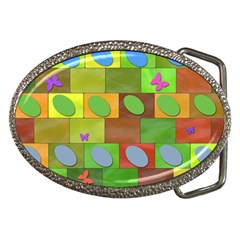 Easter Egg Happy Easter Colorful Belt Buckles by Sapixe