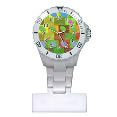 Easter Egg Happy Easter Colorful Plastic Nurses Watch by Sapixe