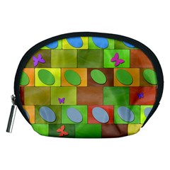 Easter Egg Happy Easter Colorful Accessory Pouch (medium) by Sapixe