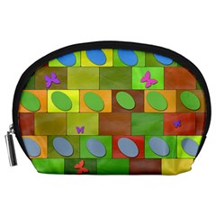 Easter Egg Happy Easter Colorful Accessory Pouch (large) by Sapixe