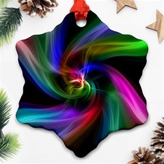 Abstract Art Color Design Lines Snowflake Ornament (two Sides) by Sapixe