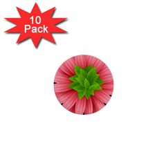 Plant Flower Flowers Design Leaves 1  Mini Buttons (10 Pack)  by Sapixe