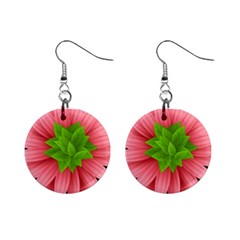 Plant Flower Flowers Design Leaves Mini Button Earrings by Sapixe