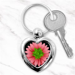 Plant Flower Flowers Design Leaves Key Chains (heart)  by Sapixe