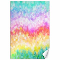 Rainbow Pontilism Background Canvas 20  X 30  by Sapixe