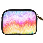 Rainbow Pontilism Background Digital Camera Leather Case Back