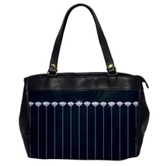 Pinstripe In Diamond Head Pins Pattern Oversize Office Handbag (one Side) by emilyzragz