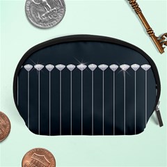 Pinstripe In Diamond Head Pins Pattern Accessory Pouch (large) by emilyzragz