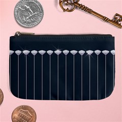 Pinstripe In Diamond Head Pins Pattern Large Coin Purse by emilyzragz