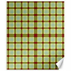 Geometric Tartan Pattern Square Canvas 8  X 10  by Sapixe