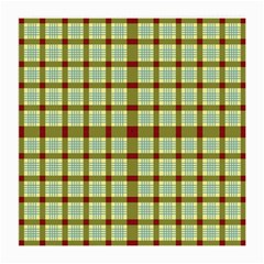 Geometric Tartan Pattern Square Medium Glasses Cloth (2-side) by Sapixe