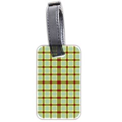 Geometric Tartan Pattern Square Luggage Tags (two Sides) by Sapixe