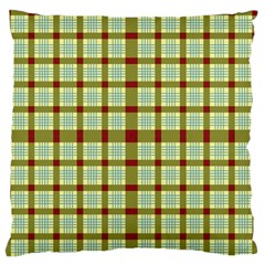 Geometric Tartan Pattern Square Large Flano Cushion Case (one Side) by Sapixe