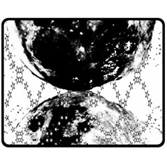 Moon And The Stars Pattern Double Sided Fleece Blanket (medium)  by flipstylezfashionsLLC