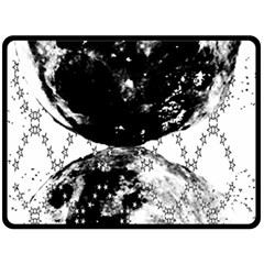 Moon And The Stars Pattern Double Sided Fleece Blanket (large)  by flipstylezfashionsLLC