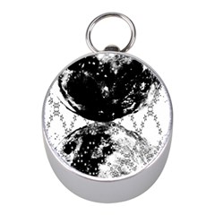 Moon And The Stars Pattern Mini Silver Compasses by flipstylezfashionsLLC