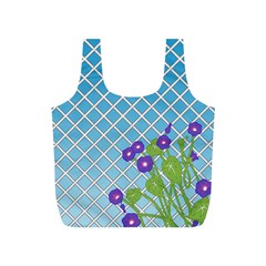 Morning Glory Argyle (Blue Sky) Pattern Full Print Recycle Bag (S)