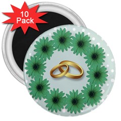 Rings Heart Love Wedding Before 3  Magnets (10 pack) 