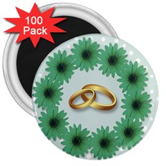 Rings Heart Love Wedding Before 3  Magnets (100 Pack) by Sapixe