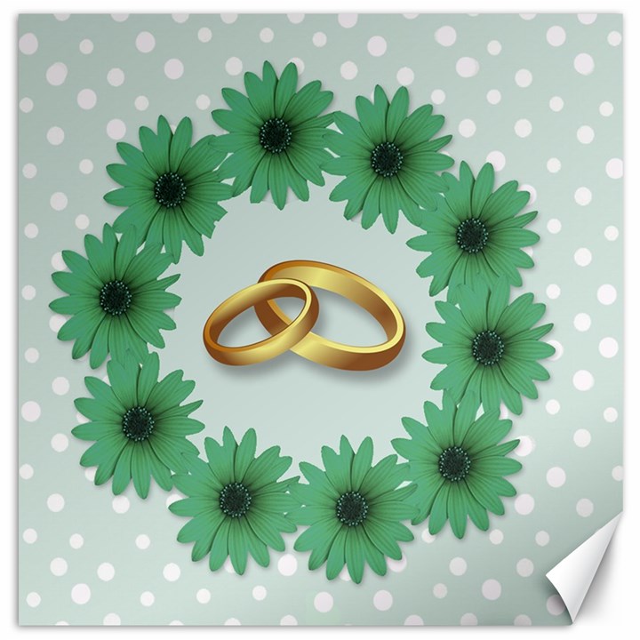 Rings Heart Love Wedding Before Canvas 12  x 12 