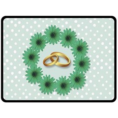 Rings Heart Love Wedding Before Double Sided Fleece Blanket (Large) 