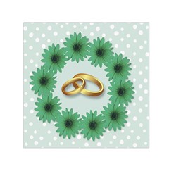 Rings Heart Love Wedding Before Small Satin Scarf (Square)