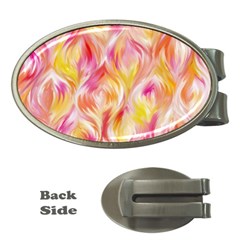 Pretty Painted Pattern Pastel Money Clips (oval)  by Sapixe