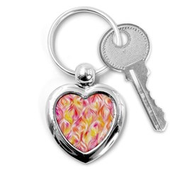 Pretty Painted Pattern Pastel Key Chains (heart)  by Sapixe