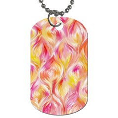 Pretty Painted Pattern Pastel Dog Tag (one Side) by Sapixe