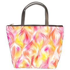 Pretty Painted Pattern Pastel Bucket Bag by Sapixe