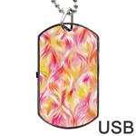 Pretty Painted Pattern Pastel Dog Tag USB Flash (Two Sides) Back