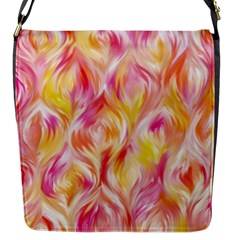 Pretty Painted Pattern Pastel Flap Closure Messenger Bag (s) by Sapixe