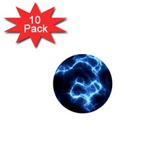 Electricity Blue Brightness Bright 1  Mini Buttons (10 Pack)  by Sapixe