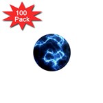 Electricity Blue Brightness Bright 1  Mini Magnets (100 pack)  Front