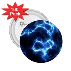 Electricity Blue Brightness Bright 2 25  Buttons (100 Pack)  by Sapixe