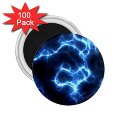 Electricity Blue Brightness Bright 2 25  Magnets (100 Pack)  by Sapixe