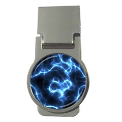 Electricity Blue Brightness Bright Money Clips (round)  by Sapixe