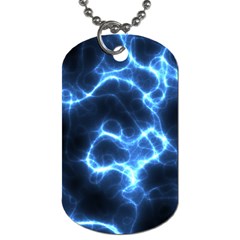 Electricity Blue Brightness Bright Dog Tag (two Sides) by Sapixe