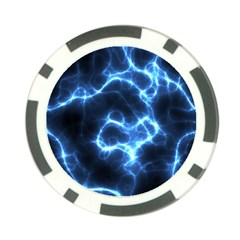 Electricity Blue Brightness Bright Poker Chip Card Guard by Sapixe