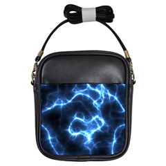 Electricity Blue Brightness Bright Girls Sling Bag by Sapixe