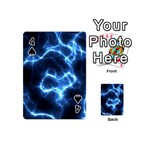 Electricity Blue Brightness Bright Playing Cards 54 (Mini) Front - Spade4