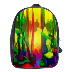 Abstract Vibrant Colour Botany School Bag (large) by Sapixe