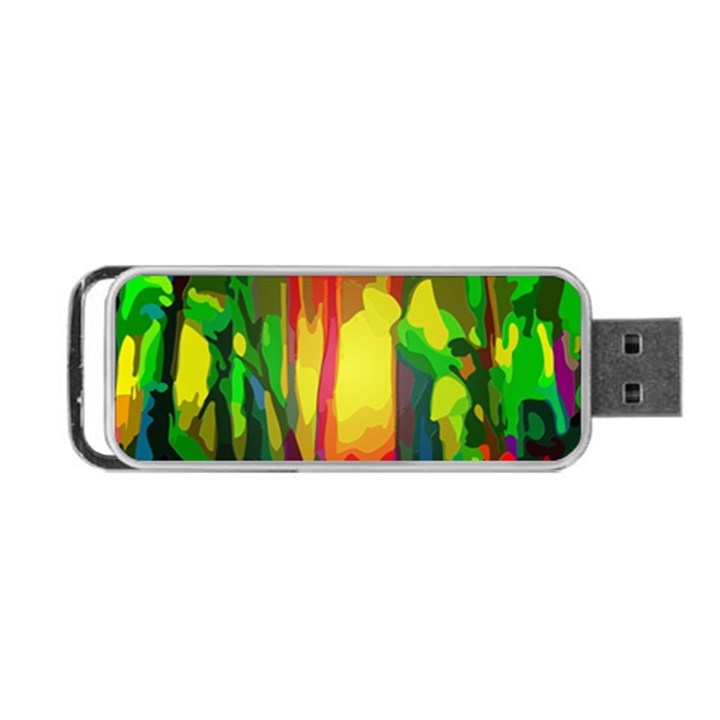 Abstract Vibrant Colour Botany Portable USB Flash (One Side)