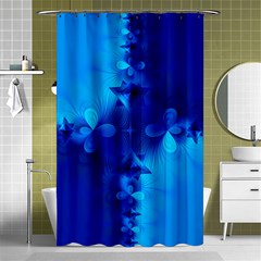 Background Course Gradient Blue Shower Curtain 48  X 72  (small)  by Sapixe