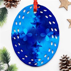 Background Course Gradient Blue Ornament (oval Filigree) by Sapixe