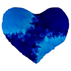 Background Course Gradient Blue Large 19  Premium Heart Shape Cushions by Sapixe