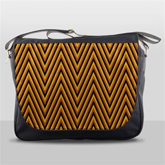 Chevron Brown Retro Vintage Messenger Bag by Sapixe